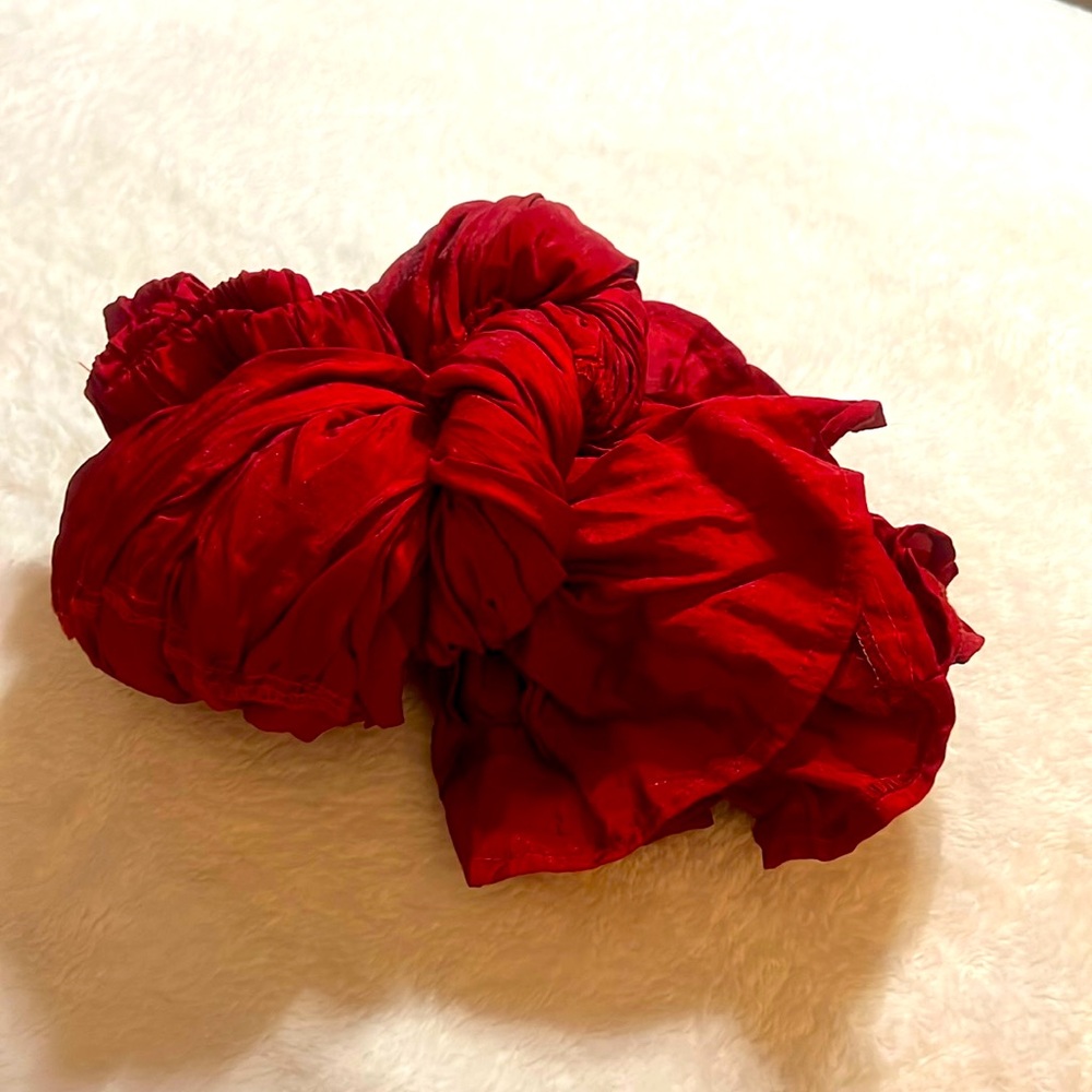 BUY❤️FIRE RED MIRACLECIOUS SILKY TAFFETTA STRAPLESS DRESS/FLAMENCO SKIRT 180*❤️ - Picture 5 of 6